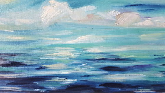 Big Blue Horizon - semi abstract seascape