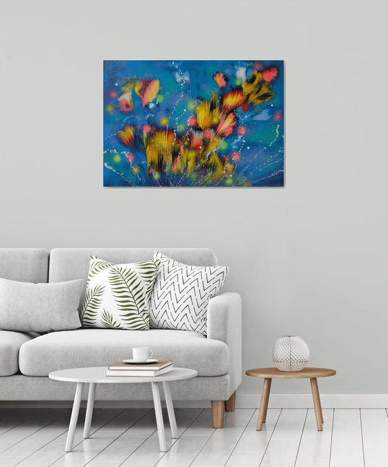 ”Evening Floral Breeze”  27.5" x 39.4" (70 x 100 cm)