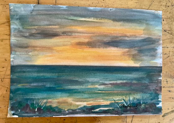 Sennen cove at dusk