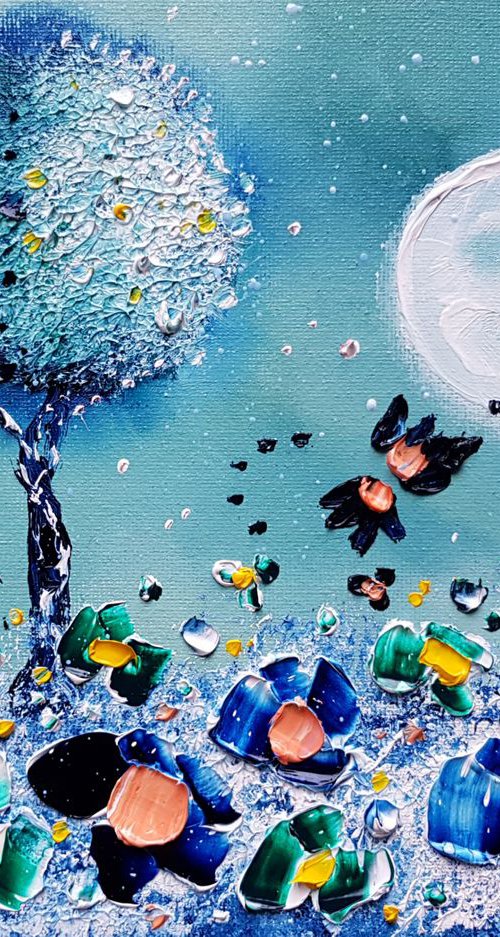 "Midnight Tree & Flowers in Love" by Phil Broad