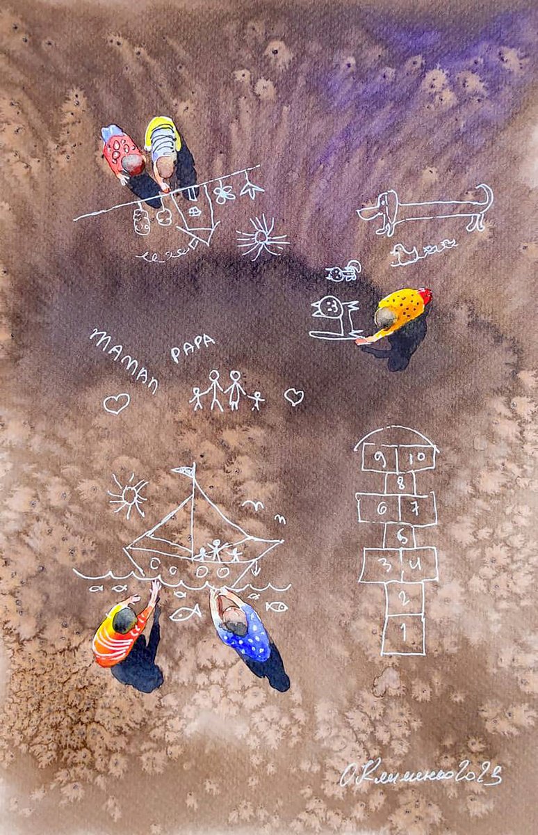 Impressionistic Portrait Watercolour By Elena Klimenko, 10 X 14, Carefree, Original Artwork