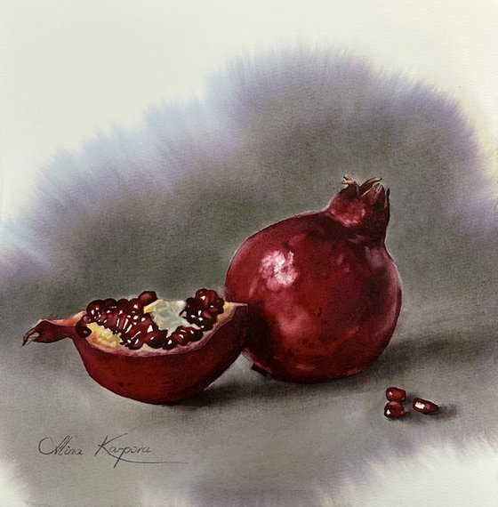 Pomegranate still life