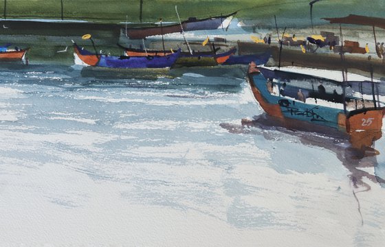 Colours of Thayali harbour