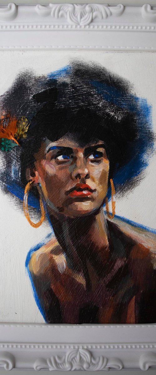 Cuban Girl (framed) by Kateryna Bortsova