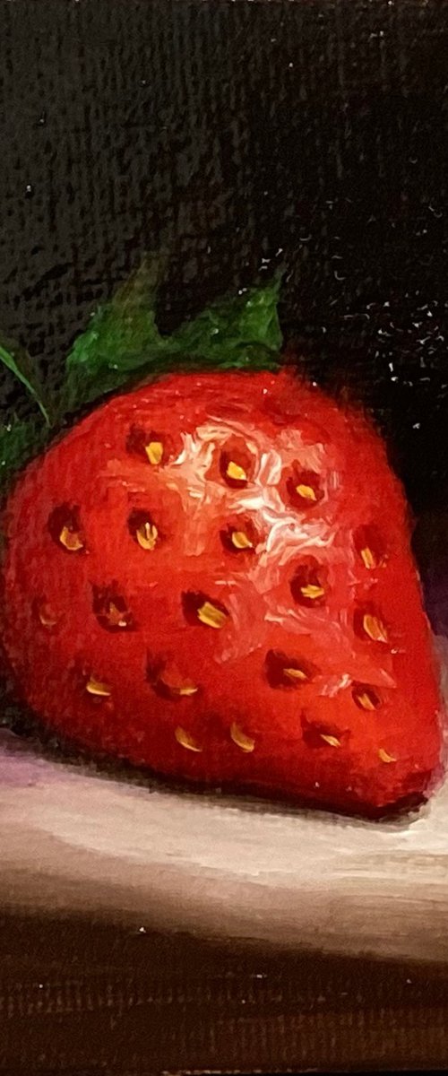 Little Strawberry still life by Jane Palmer Art