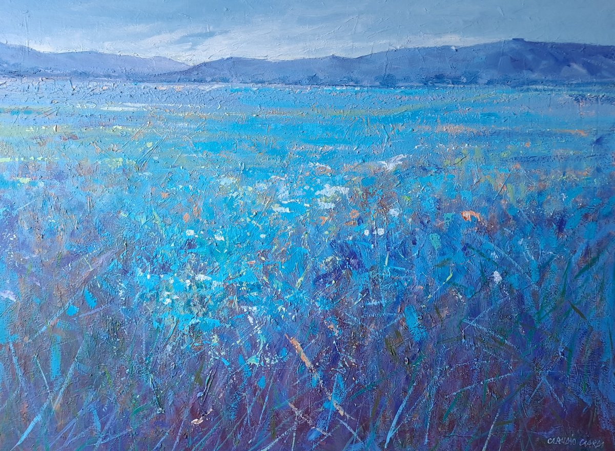 Impressionistic Landscape Acrylic Painting By Claudio Ciardi, 31 X 24, Landscape, Original Artwork