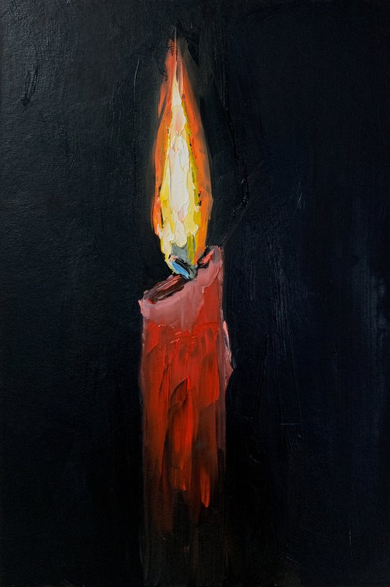 Red candle.