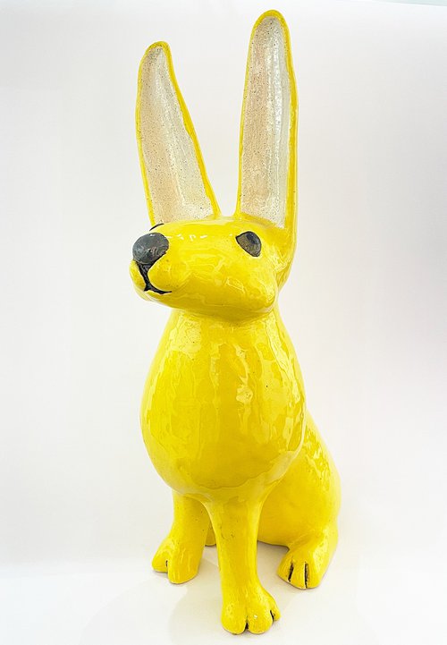 Yellow rabbit by Viktor Zuk