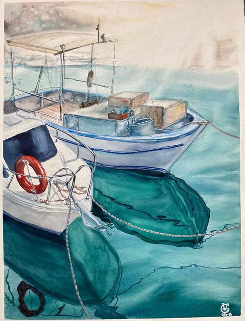 Boats 5 by Valeria Golovenkina