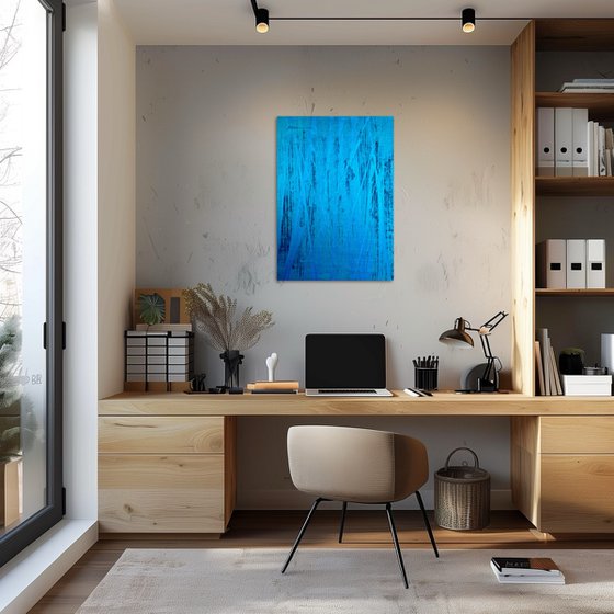 Hand-painted Blue Flow