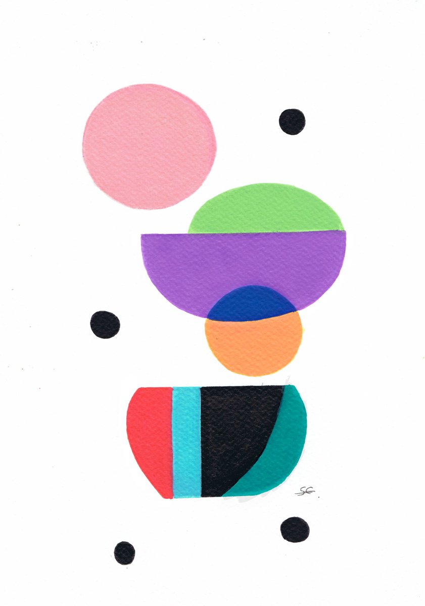 Abstract Acrylic Painting By Carla Sa Fernandes, 8 X 12, Ss90.S1, Original Artwork