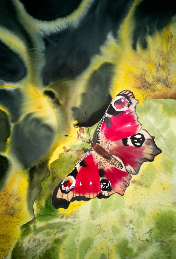 Autumn Butterfly 2 - diptych