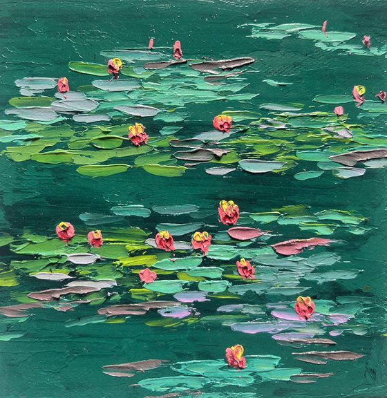 Green Water Lilies Pond