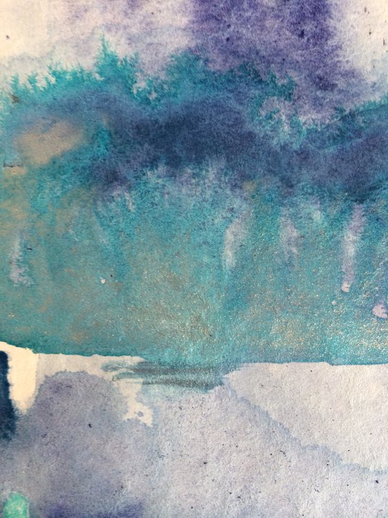 Ahrenshoop Dreaming VIII - Abstract Watercolor Landscape I Seascape