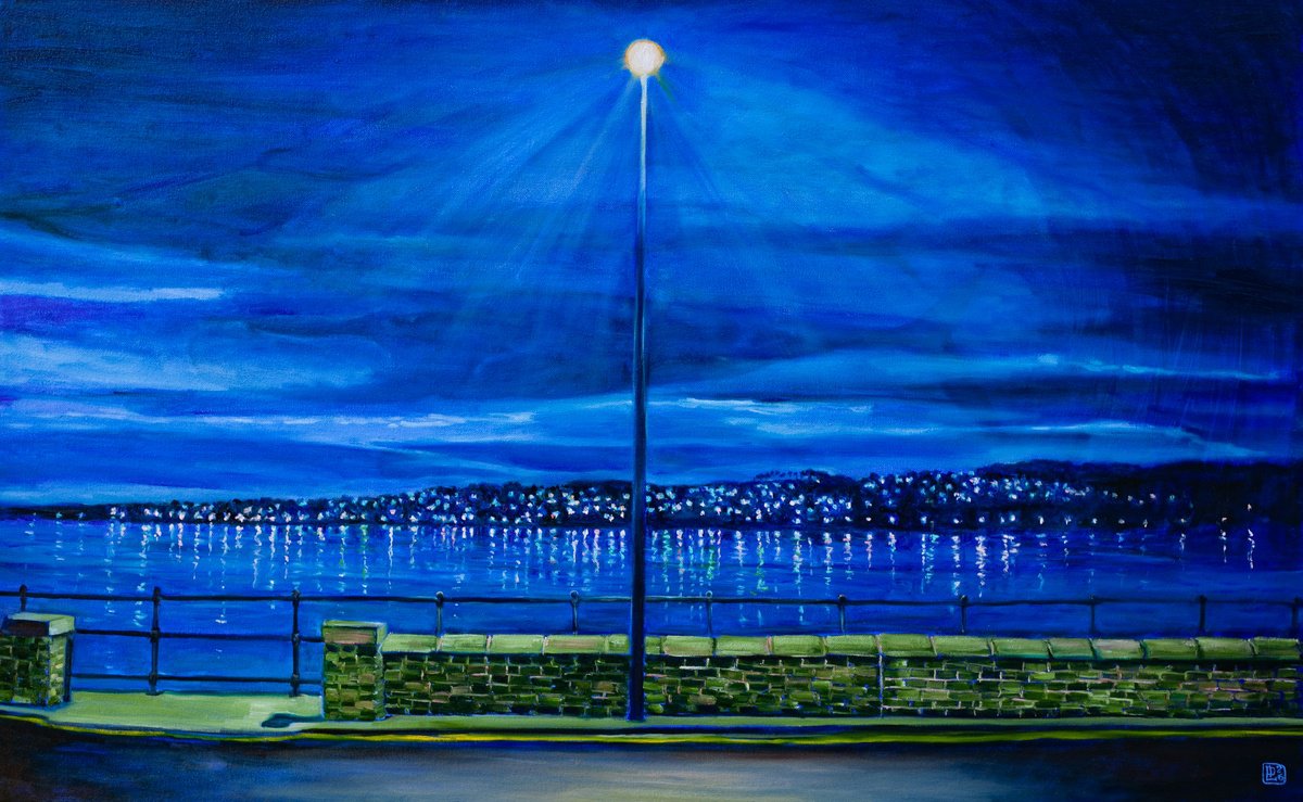 Photorealistic Oil Painting , Street Lamp By Liudmila Pisliakova, 38 X 24, Artwork For Sale On Artfinder
