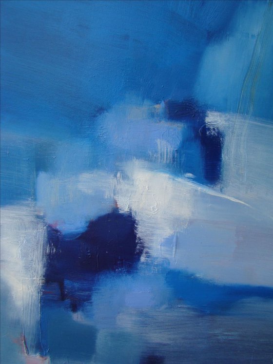 Blue abstract   90-140-2 cm/35-49-0.7 inches