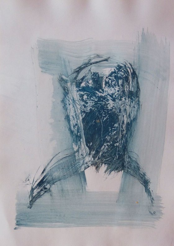 Liquid head, Ink on Paper 29x42 cm
