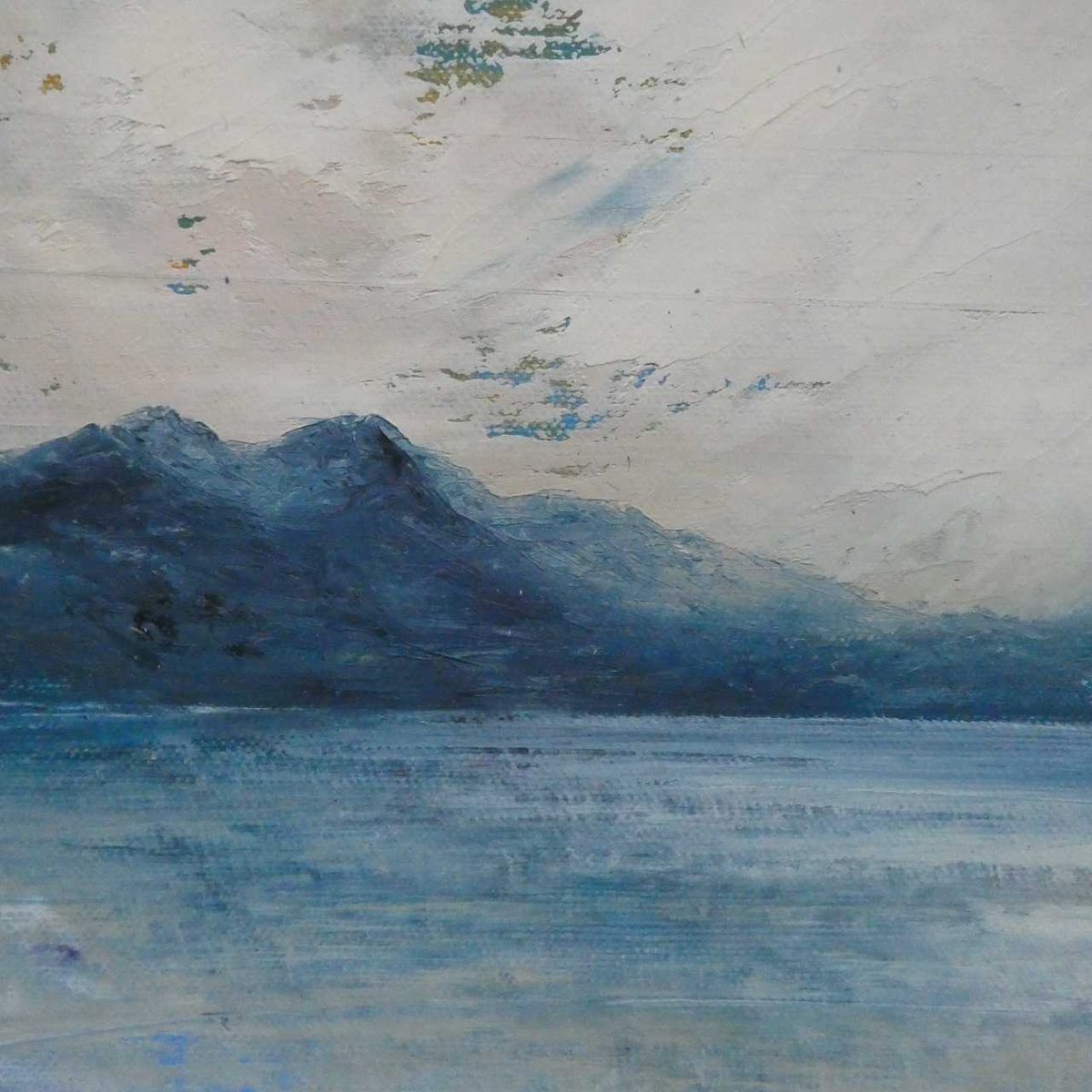 Impressionistic Landscape Oil Painting By Oconnart, 10 X 10", West Coast Sea Loch, Original Artwork