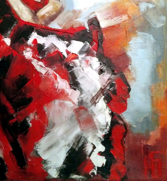 Flamenco dancer 1, Flamenco Painting Original Art Dancer Artwork 40x50 cm