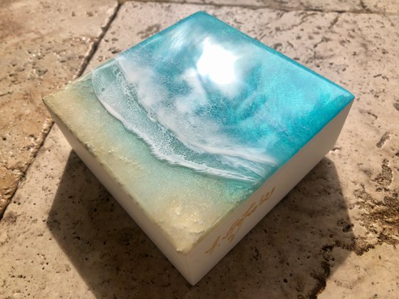 White Sand Beach #20 Miniature Painting Gift idea