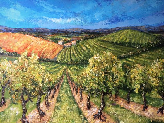 The Vineyard -landscape painting