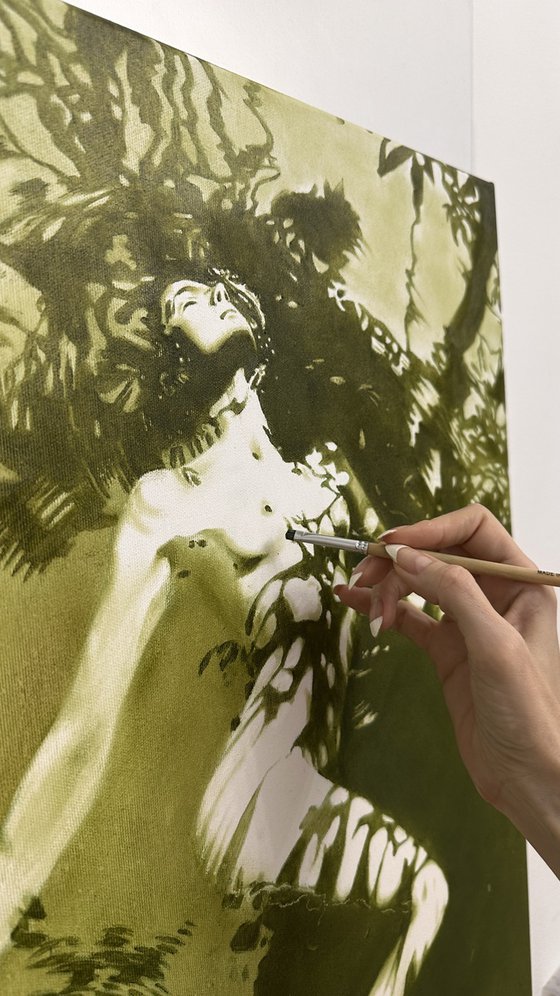 Forest Nymph's Revelation - Water Nude
