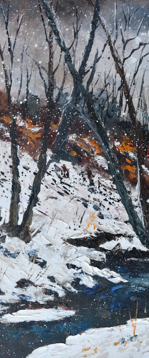 River in the snow by Pol Henry Ledent