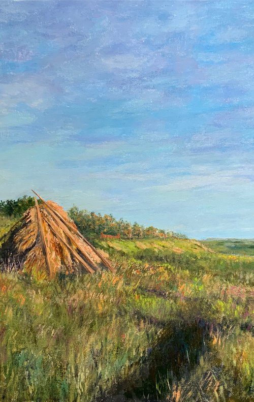 Rural Landscape. Evening by Albert Safiullin