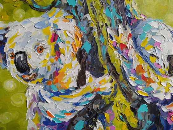 Serenity - oil painting, Australia, koala, koala oil painting, animals, koala art