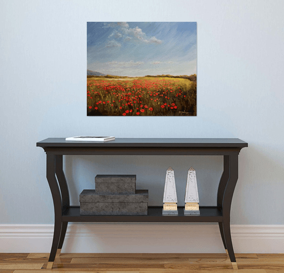 Poppies near the sea