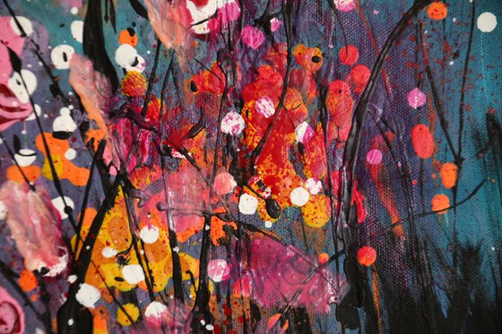 Bohemian #2 - Original abstract floral landscape