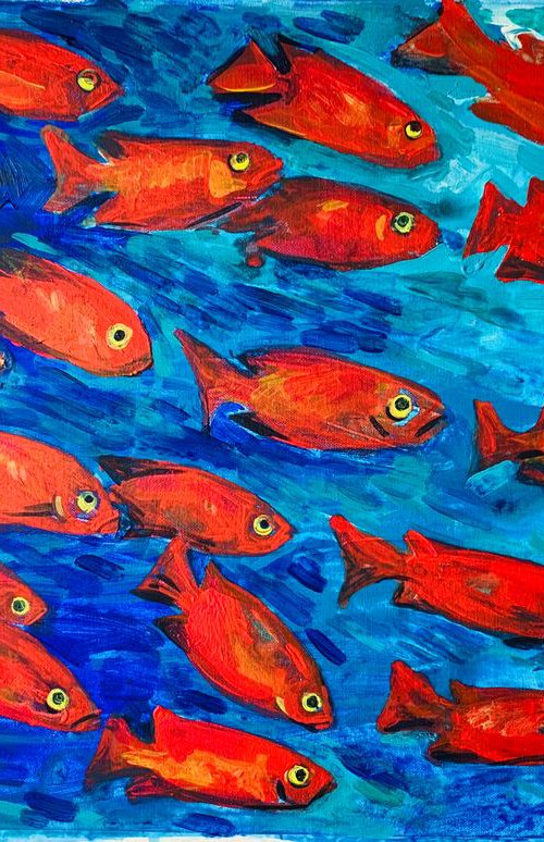 Red fish (70x44cm) by Olga Pascari