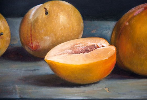 Lemon Plums (Original Oil Painting)