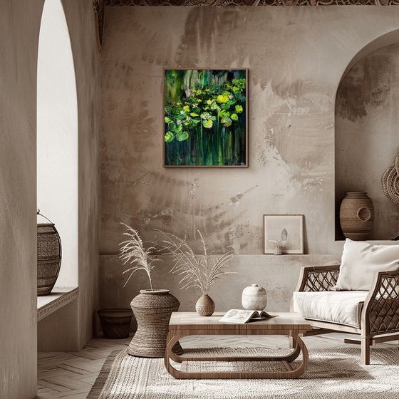 Water Lily Oil Painting