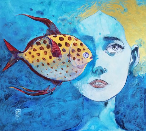 Il pesce (Re) innamorato (Kingfish is falling in love) by Alessandro Andreuccetti