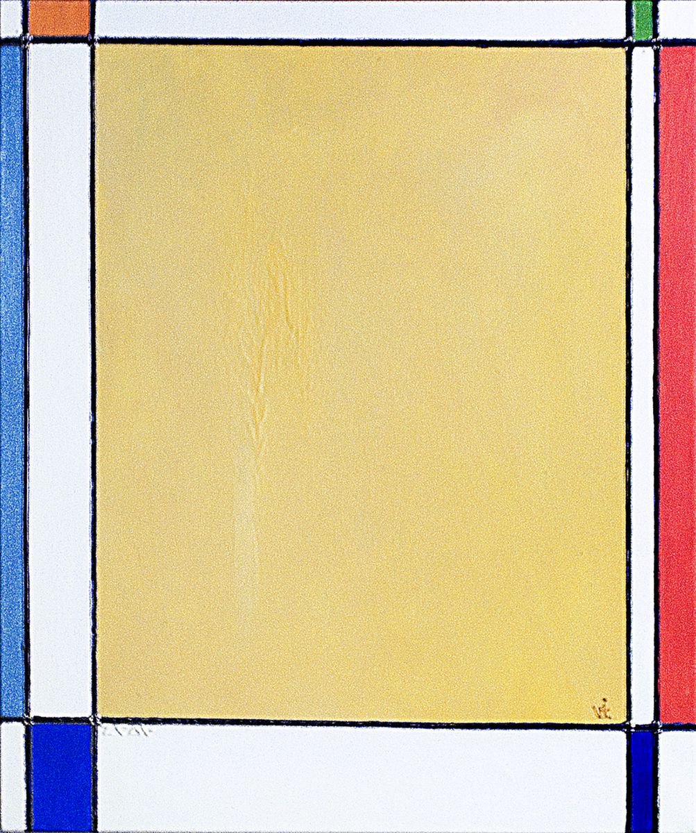 Geometric Abstract Acrylic Painting By Viktor Ivaniv, 20 X 24", Color Chords. Sunny Day, Original Artwork