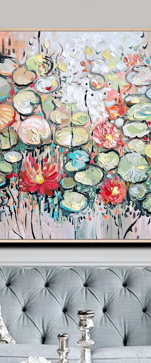 Sun Kissed Lotus Pond by Lana Guise