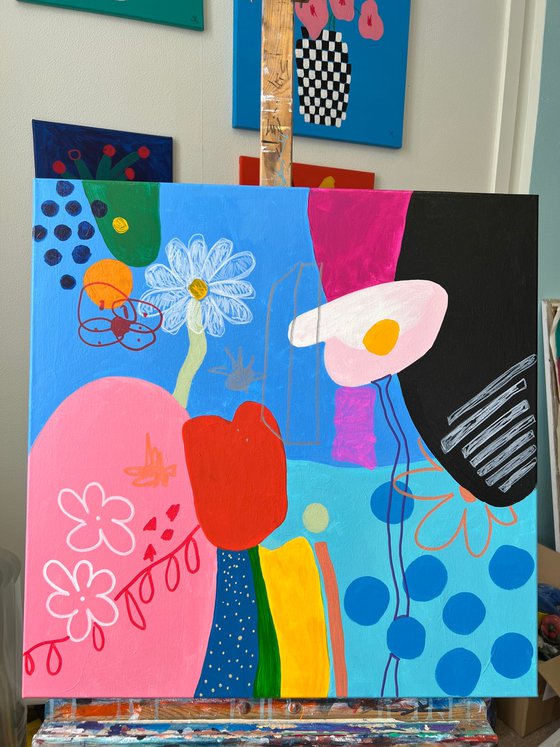 Naive Flowers with Polka Dots