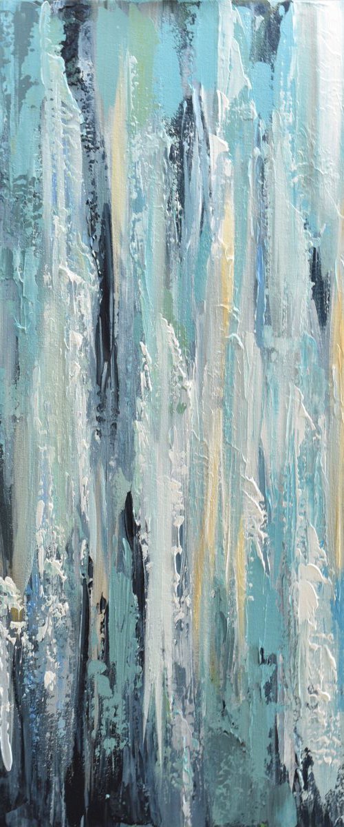 Gray Abstract - Original Acrylic Painting by Olga Tkachyk