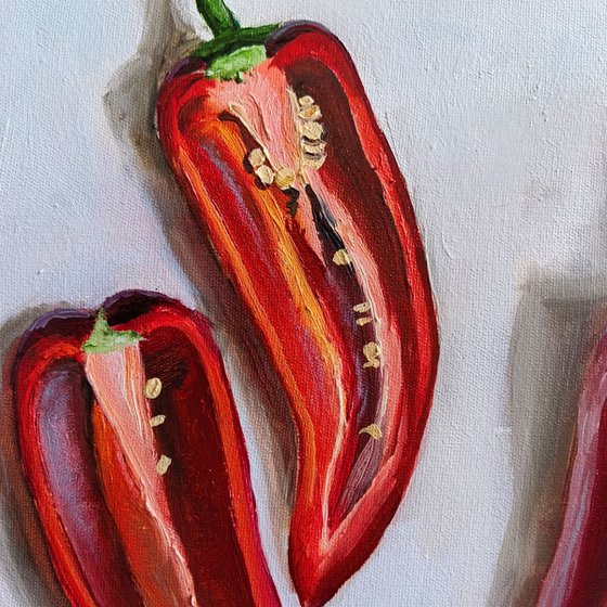 Red Still Life with Paprika