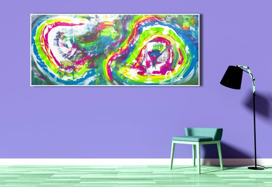 Infinite rainbow, 200x90 cm