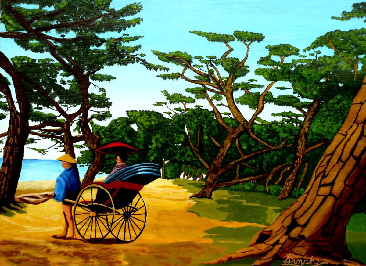 Carriage Ride in Japan by Dunphy Fine Art
