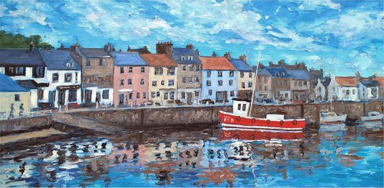 reflections in anstruther harboour