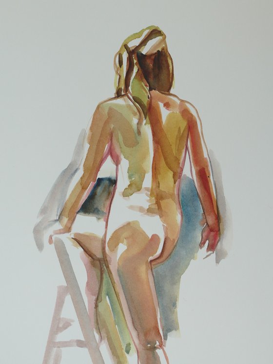 Standing female nude