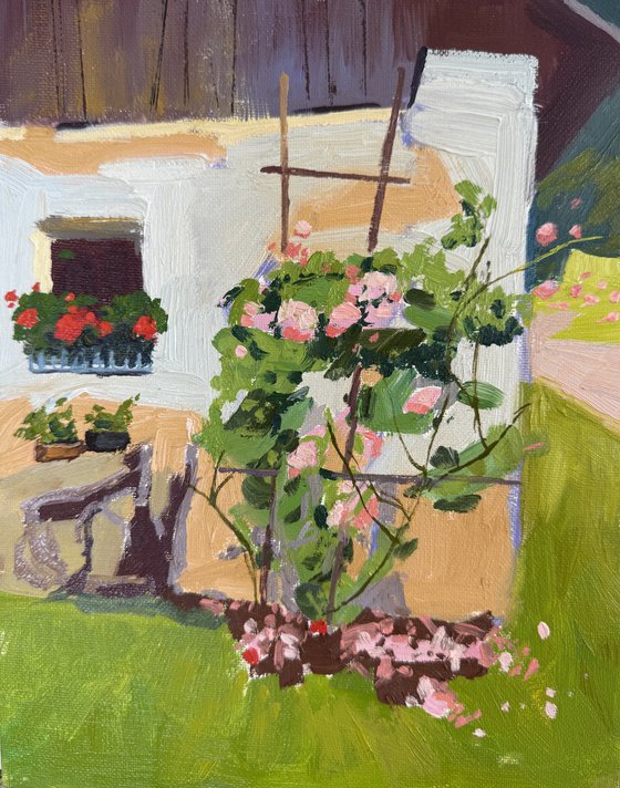 Roses by the window