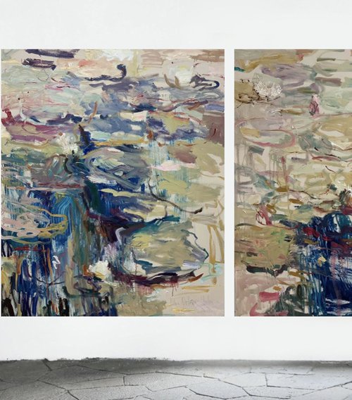 Nympheas. Diptych by Lilia Orlova-Holmes