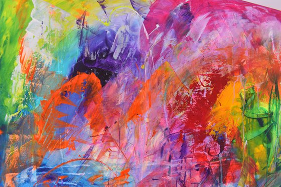 Intense Passion 100x120 cm 39"x47" Large original abstract artwork (2020)