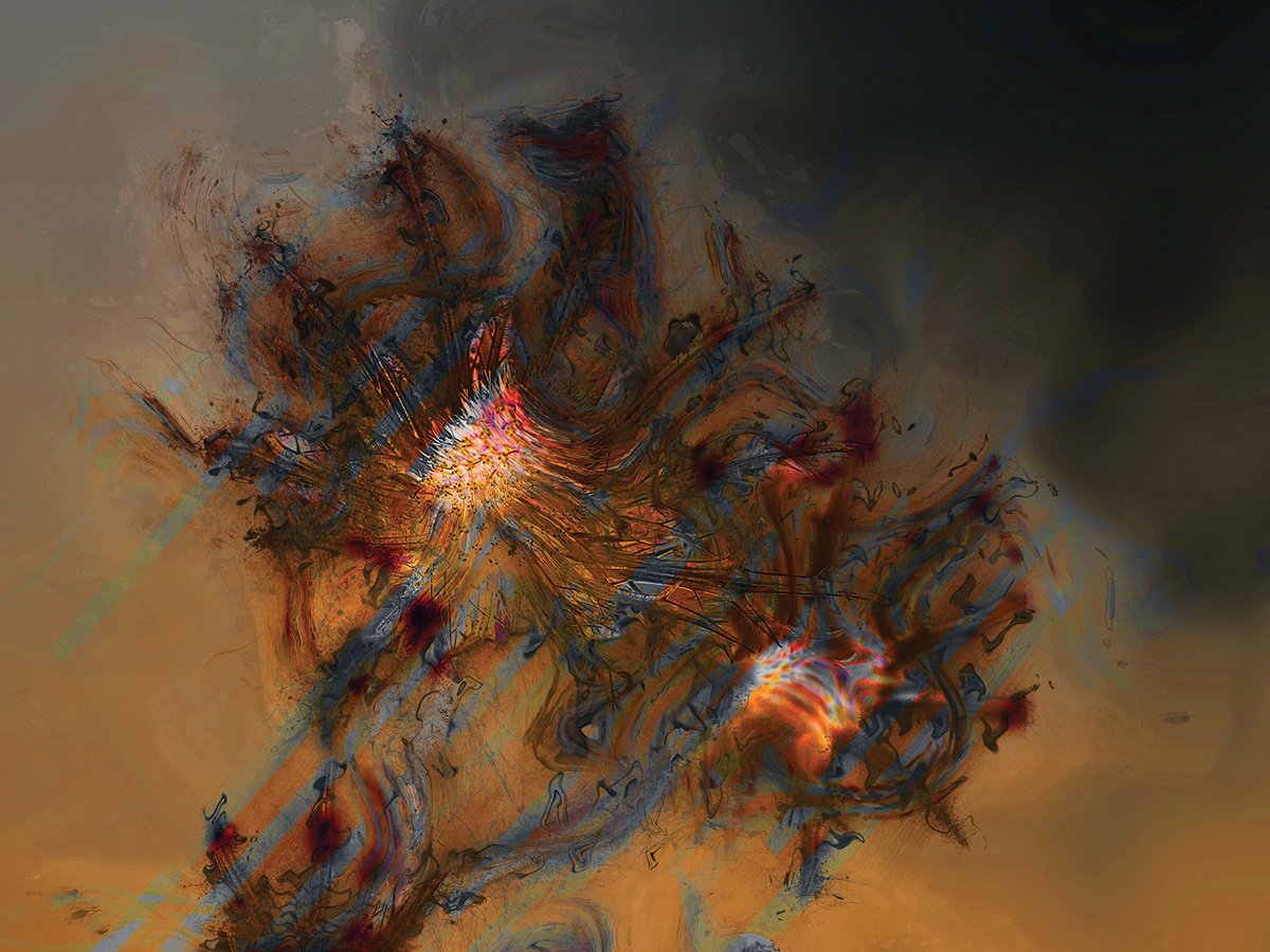 Abstract Botanical Print By Javier Diaz, 80 X 60, Delirios Xxi, Original Artwork