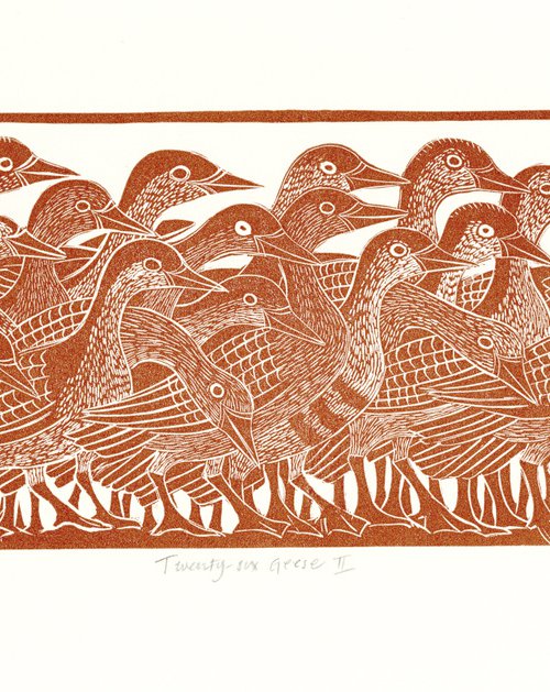 Twenty-six  Geese by Elaine Marshall