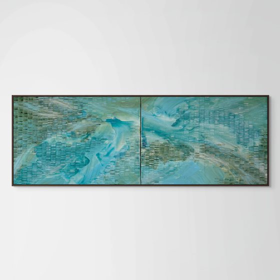 “Floating water” Diptych